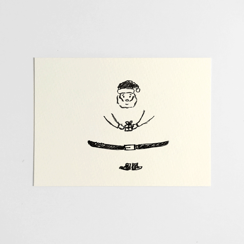 Postales Navideñas hechas a partir de manchas de café