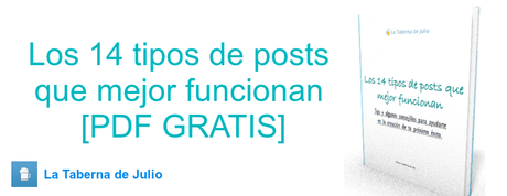 eBook gratis: Los 14 tipos de post que mejor funcionan