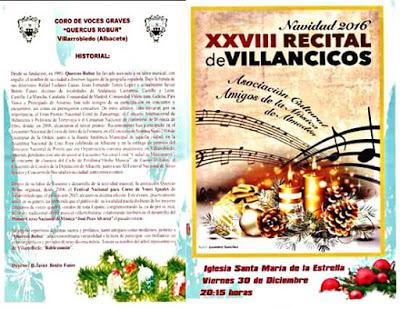 Programa Recital de Villancicos en Almadén