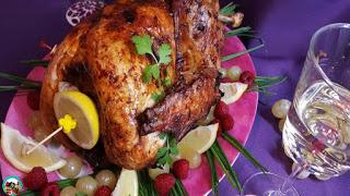 Pavo asado con uvas