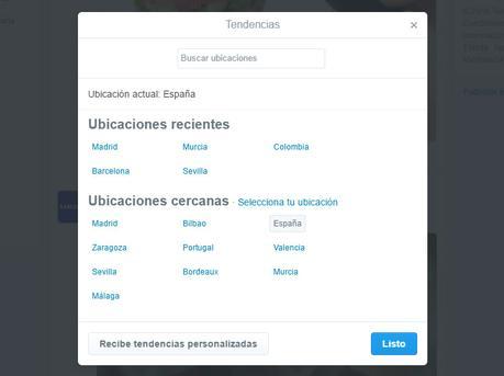 elegir ubicacion trending topic