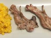 Chuletas cordero arroz naranja