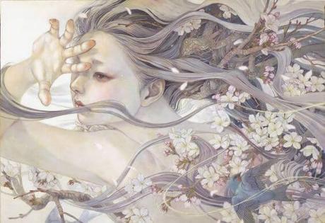 mujer con flores sanando heridas