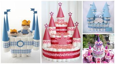 Ideas de cómo hacer un castillo de pañales para baby shower - Paperblog