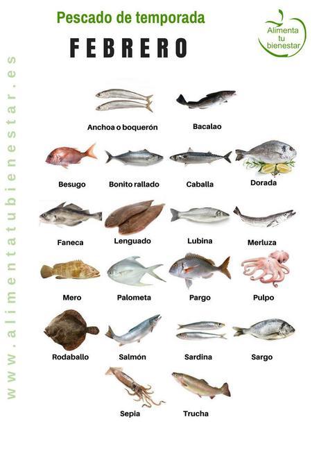Calendario de pescado de temporada para todo el año