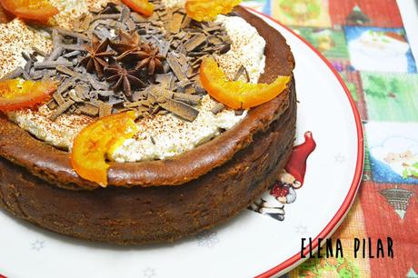 Cheesecake navideña (con naranja, anís y canela)