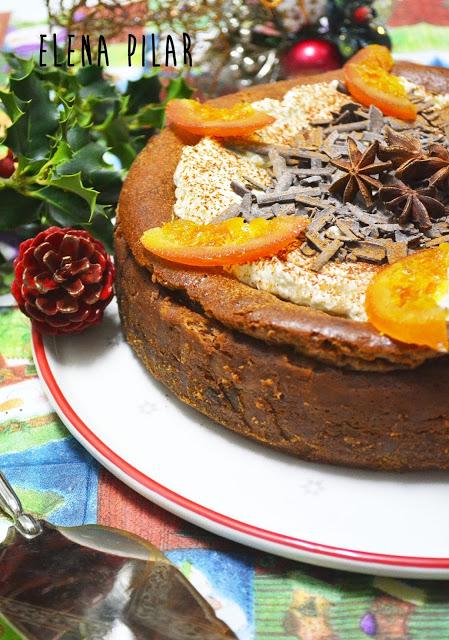 Cheesecake navideña (con naranja, anís y canela)