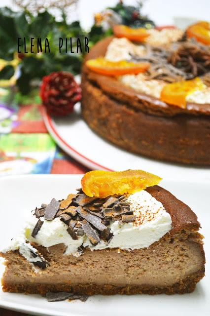 Cheesecake navideña (con naranja, anís y canela)