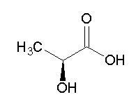estructura química del ácido L(+) láctico