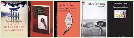 Novelas cortas, Relatos y Poesía Yasunari Kawabata, Piedad Bonnett, Lucia berlin, Alice Munro, Luis Alberto de Cuenca