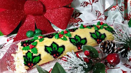 tronco-de-navidad-de-almendra-y-frambuesa, raspberry-christmas-log