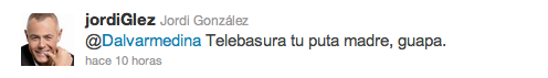 Jordi Gonzalez la lía en twitter