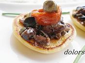 Blinis salados bufanda pimiento