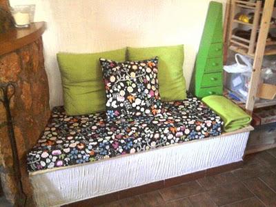 Antes y después del sofá leñero de Covi