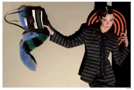 Prada's Fluor Fur Stoles SS 2011