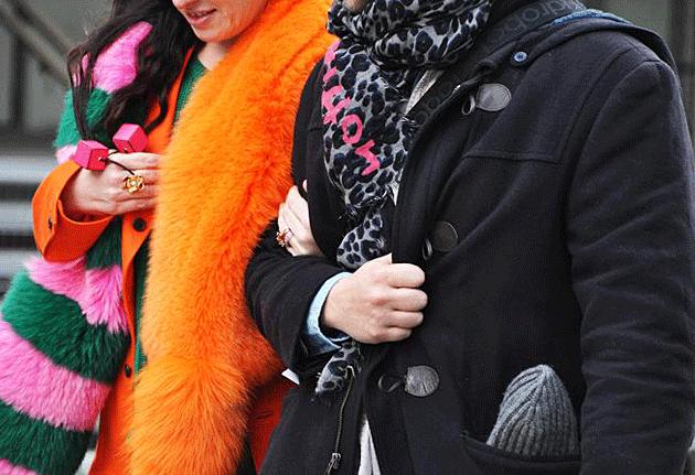Prada's Fluor Fur Stoles SS 2011