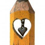 Heart Pencil Sculpture