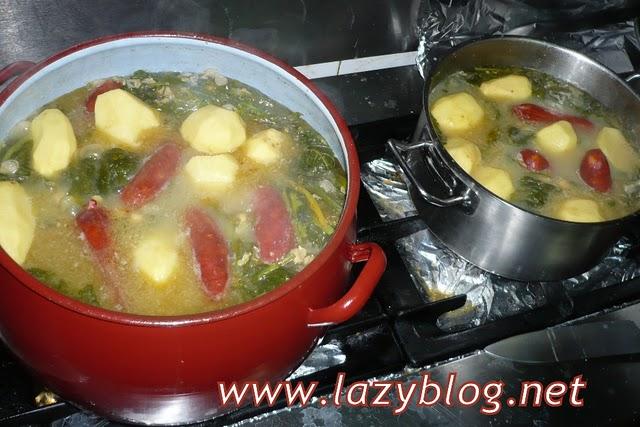 Lacón con grelos. Receta de carnaval