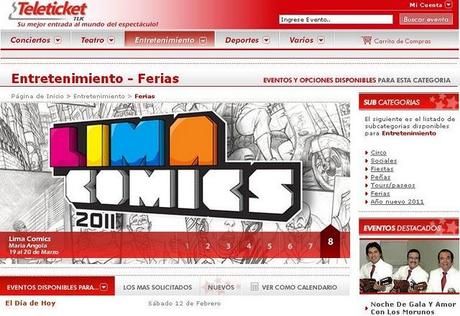 LimaComics 2011: Comenzó la venta de entradas