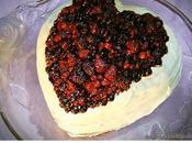 Tarta Chocolate Blanco Frutas Bosque Relleno Negro