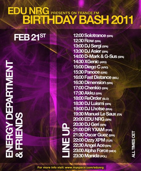 Edu NRG presenta 'Birthday Bash 2011'