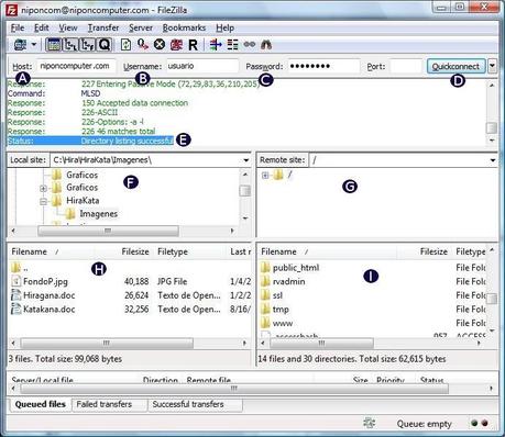 Copiar archivos a un servidor por ftp Copiar archivos por ftp