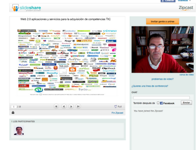 Zipcast: presentaciones Slideshare compartidas online