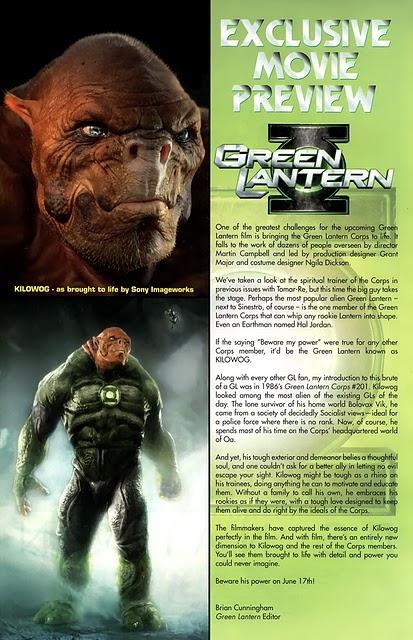 GREEN LANTERN MOVIE: Kilowog revelado en un nuevo preview