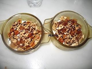 Copa de Nata con Nueces y Carne Membrillo Copa de Nata con Nueces y Carne Membrillo