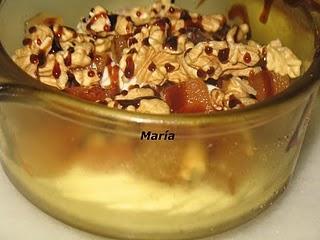 Copa de Nata con Nueces y Carne Membrillo Copa de Nata con Nueces y Carne Membrillo