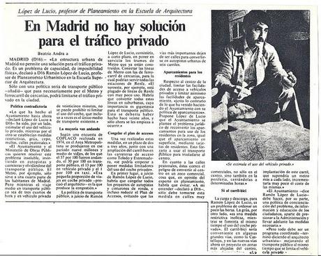 SOBRE EL MODELO DE MOVILIDAD MADRILEÑO