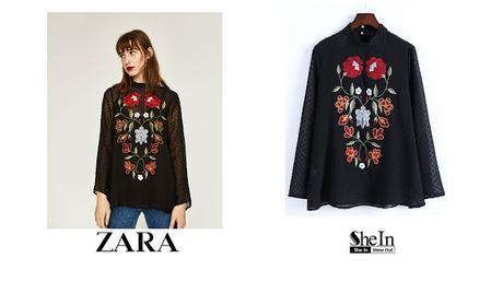 Clones de Zara en Shein: Blusas