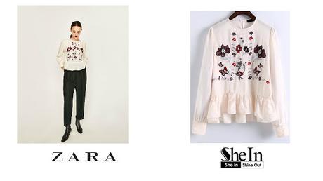 Clones de Zara en Shein: Blusas