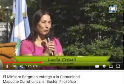 El Ministro Bergman entregó a la Comunidad Mapuche Curruhuinca, el Bastón Filosófico