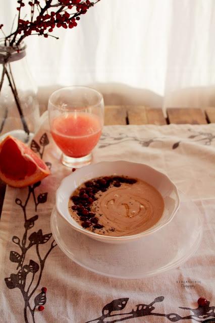 Smothie bowl de  pomelo y avena