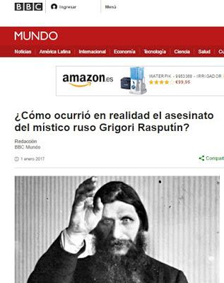 SOBRE EL ASESINATO DE RASPUTÍN