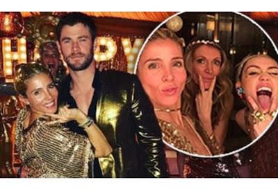 Elsa Pataky despide el año con Miley Cyrus