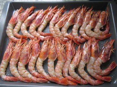 Gambones al horno