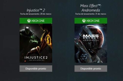 Se filtran las fechas de lanzamiento de Mass Effect Andromeda e Injustice 2