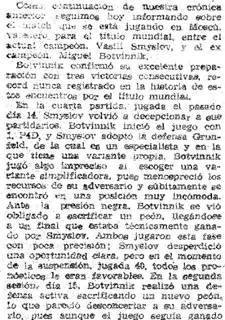 Los Mundiales de Torán - Smyslov vs Botvinnik 1958 (2)