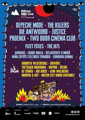Bilbao BBK Live 2017: Justice, The 1975, Coque Malla, Sundara Karma, Cabbage...
