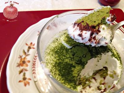 Tiramisú de Té Matcha en vasitos