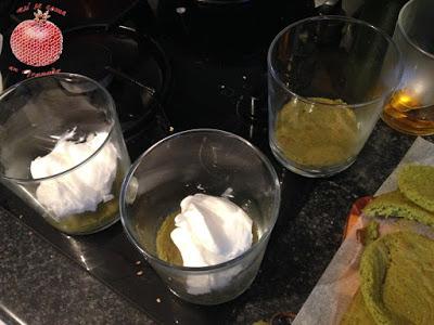 Tiramisú de Té Matcha en vasitos