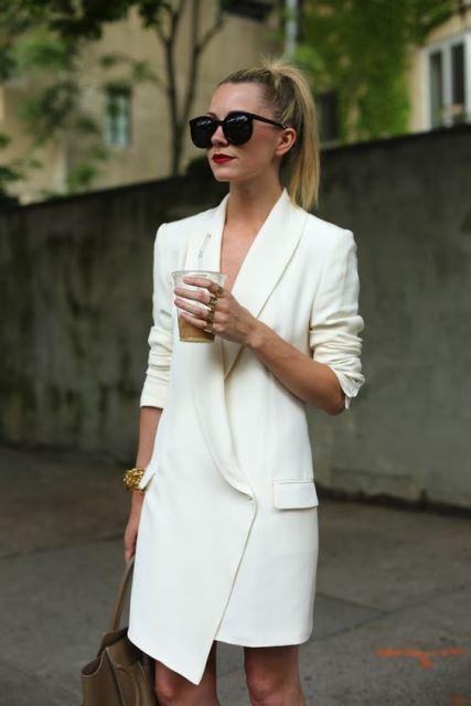 blazer dress street style 1