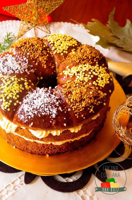 ROSCON DE CHOCOLATE CON CREMA DE TURRÓN