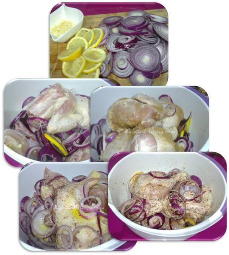 Pollo asado con zumaque, za'atar y limón con salsa tahini de Yotam Ottolenghi