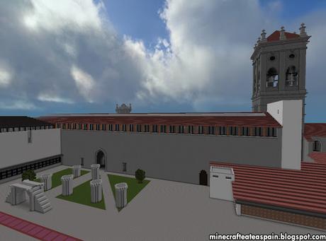 Réplica Minecraft: Hospital del Rey (Facultad de Derecho de la UBU) de Burgos, España.