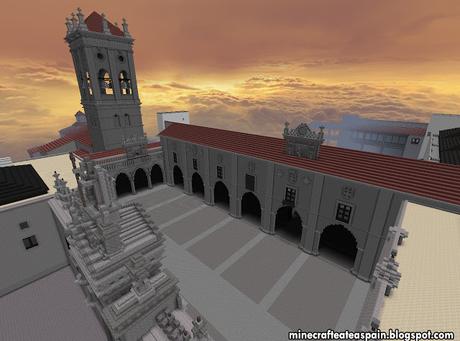 Réplica Minecraft: Hospital del Rey (Facultad de Derecho de la UBU) de Burgos, España.