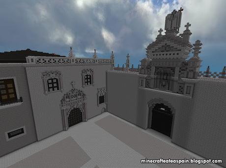 Réplica Minecraft: Hospital del Rey (Facultad de Derecho de la UBU) de Burgos, España.