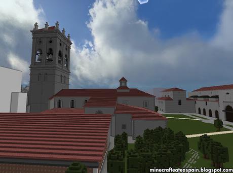 Réplica Minecraft: Hospital del Rey (Facultad de Derecho de la UBU) de Burgos, España.